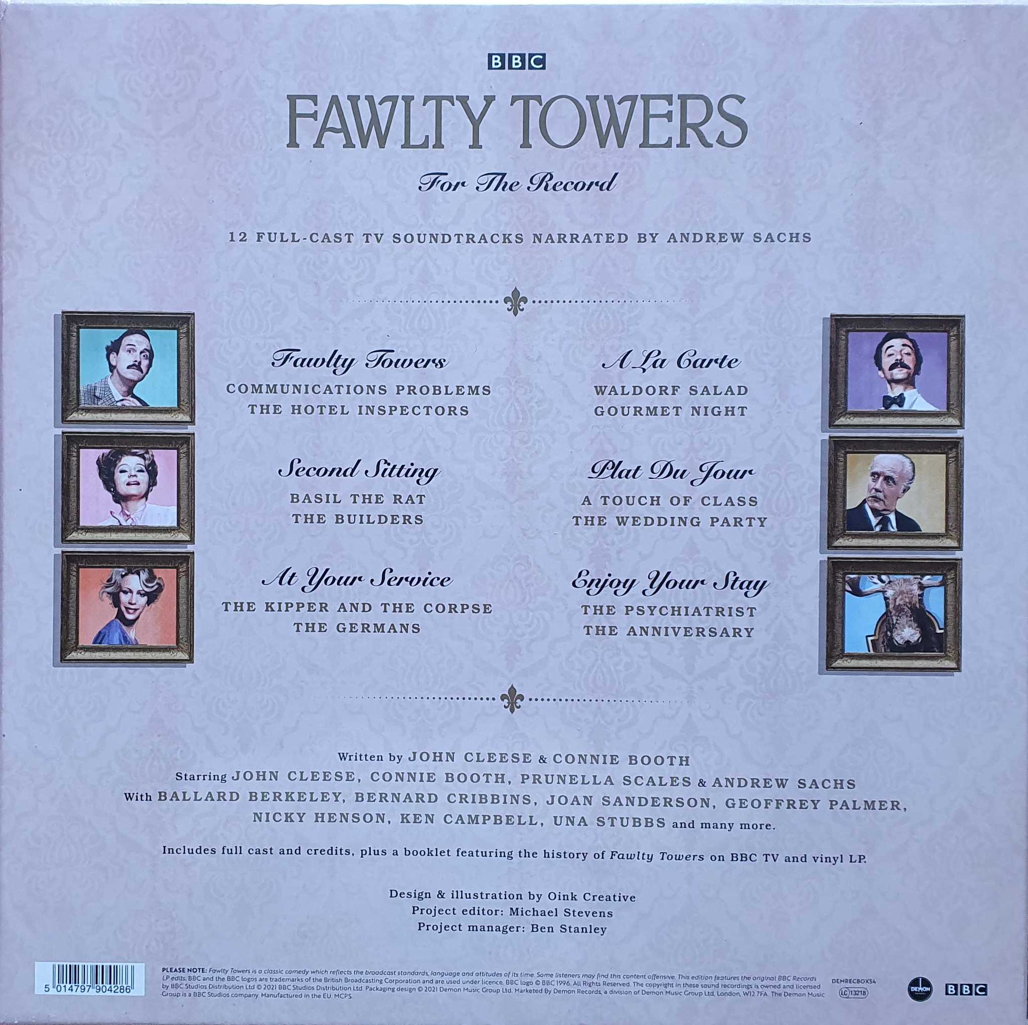Picture of DEMRECBOX 54 Fawlty Towers - For the record by artist John Cleese / Connie Booth from the BBC records and Tapes library